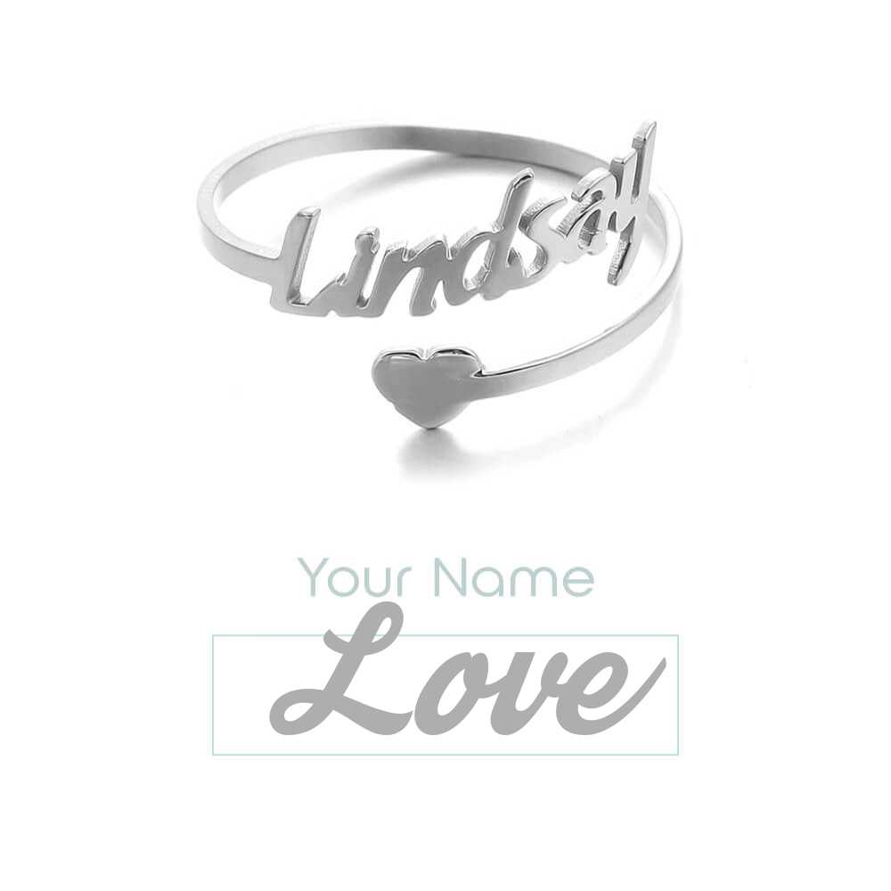 Name Heart Ring