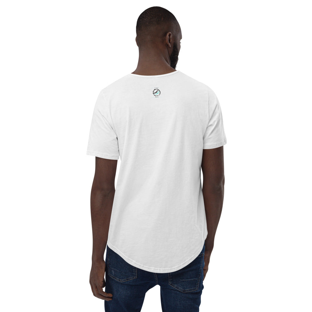 Herren-T-Shirt mit abgerundetem Saum