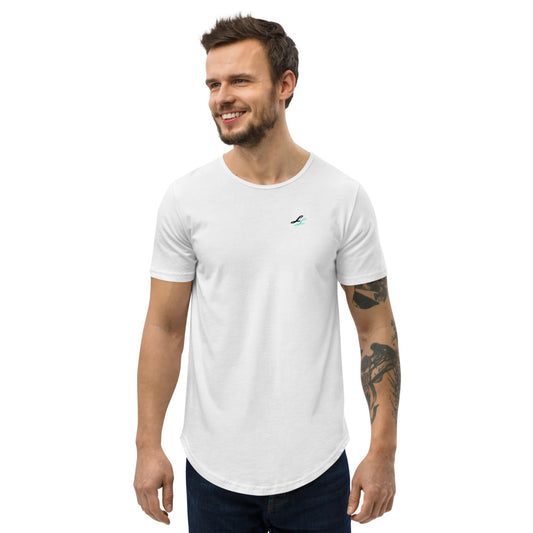 Herren-T-Shirt mit abgerundetem Saum