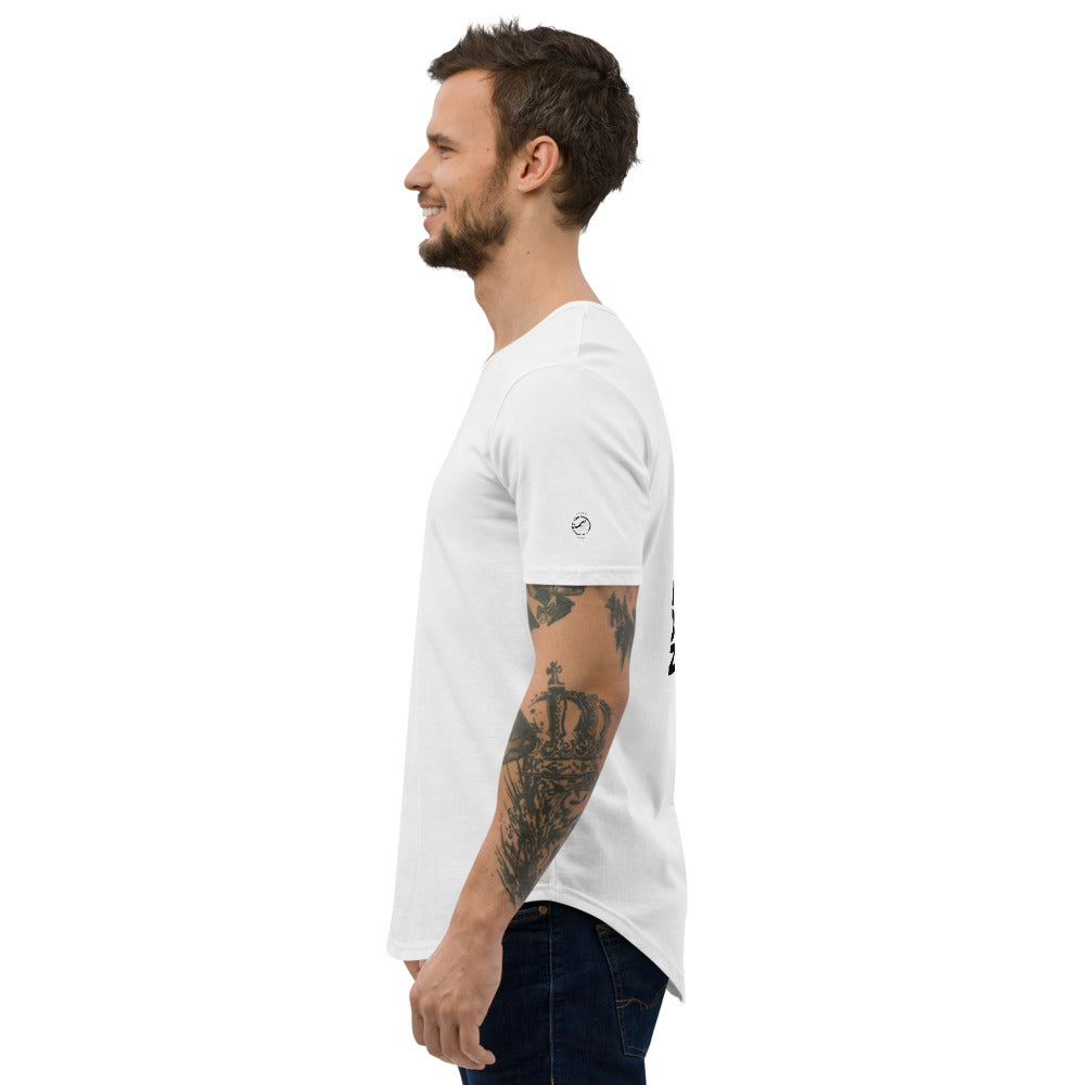 Herren-T-Shirt mit abgerundetem Saum